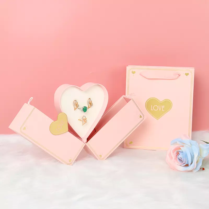 Heart Shaped Jewelry Box With Double Door